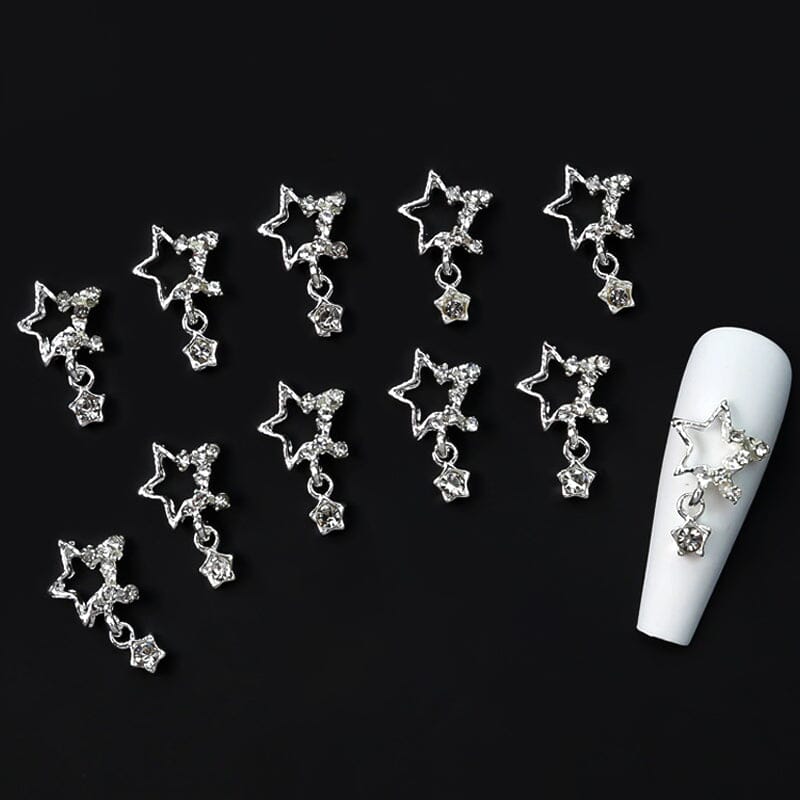 10pcs Pentagram Chain Nail Charm DIY Nails BORN PRETTY