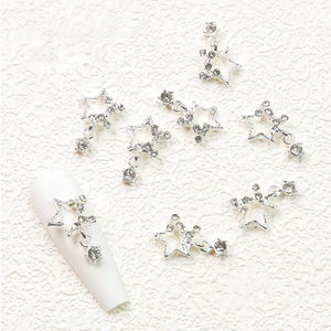 10pcs Pentagram Chain Nail Charm DIY Nails BORN PRETTY