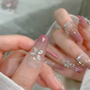 50pcs Silver Mixed Shape Flat Bottom Nail Rhinestones Nail Decoration BORN PRETTY