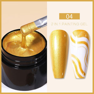 2 in 1 Painting Gel 5ml Gold Gel Nail Polish BORN PRETTY