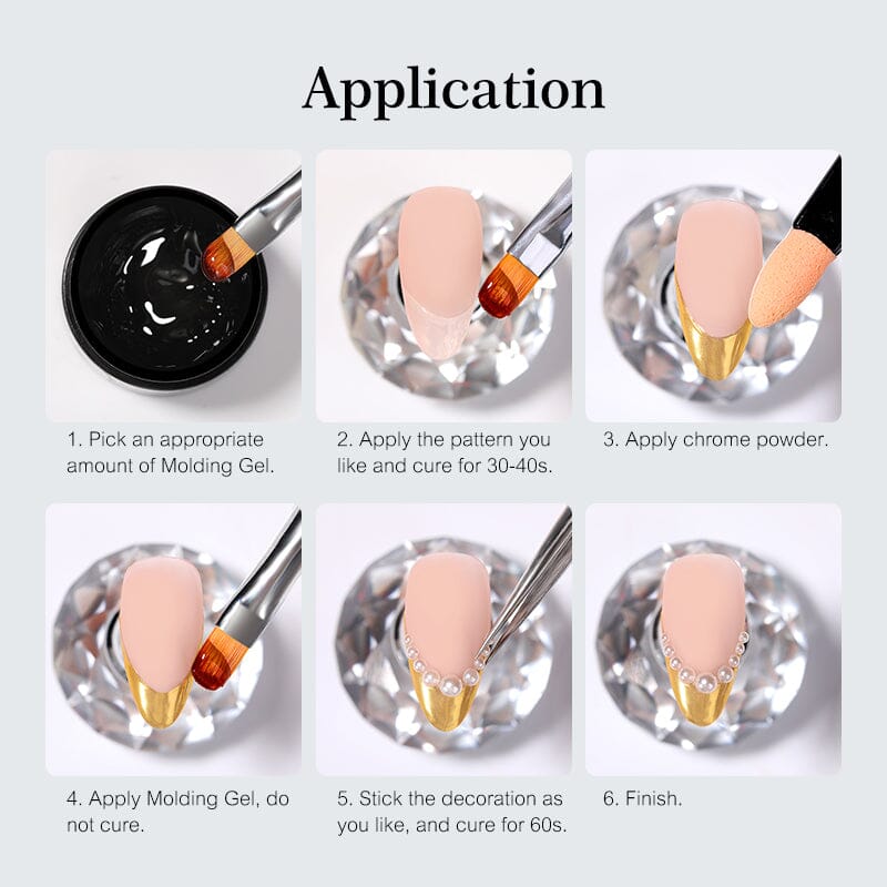 Semi-Solid Chrome Molding Gel 5g Gel Nail Polish NICOLE DIARY