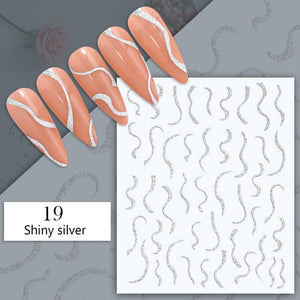 Reflective Glitter 3D Nail Sticker DIY Nails BORN PRETTY 19