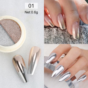 Double Colors Solid Mirror Powder Nail Powder BORN PRETTY 01