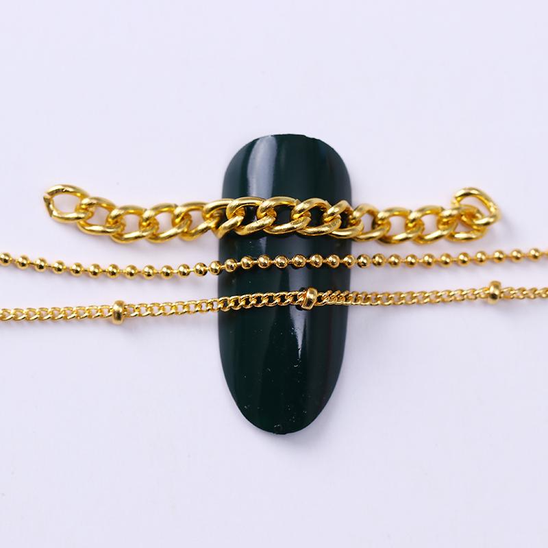 Gold Chain Metal 3D Nail Decoration in Wheel DIY Nails BORN PRETTY