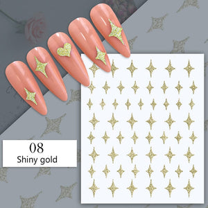 Reflective Glitter 3D Nail Sticker DIY Nails BORN PRETTY 08