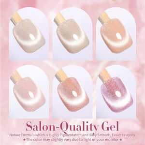 Snowlight - Jelly Pink Magnetic Gel 6 Colors 10ml Gel Nail Polish BORN PRETTY