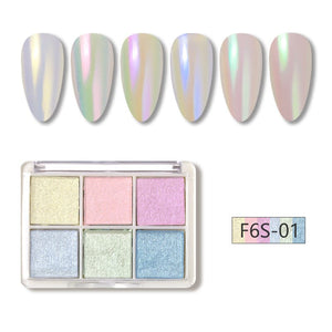 Solid Chrome Powder 6 Colors Gel Nail Polish BORN PRETTY F6S-01