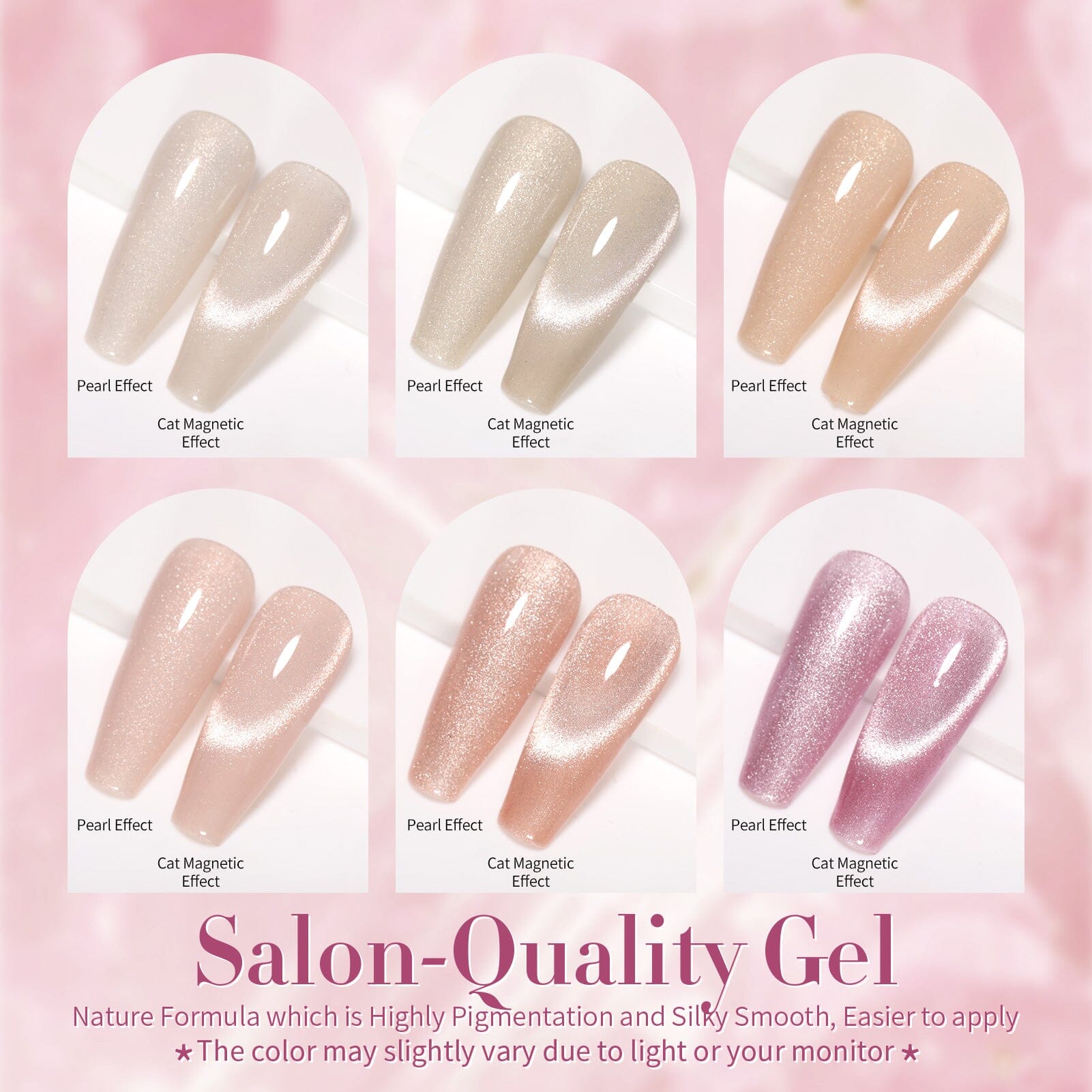 Snowlight - Jelly Pink Magnetic Gel 6 Colors 10ml Gel Nail Polish BORN PRETTY