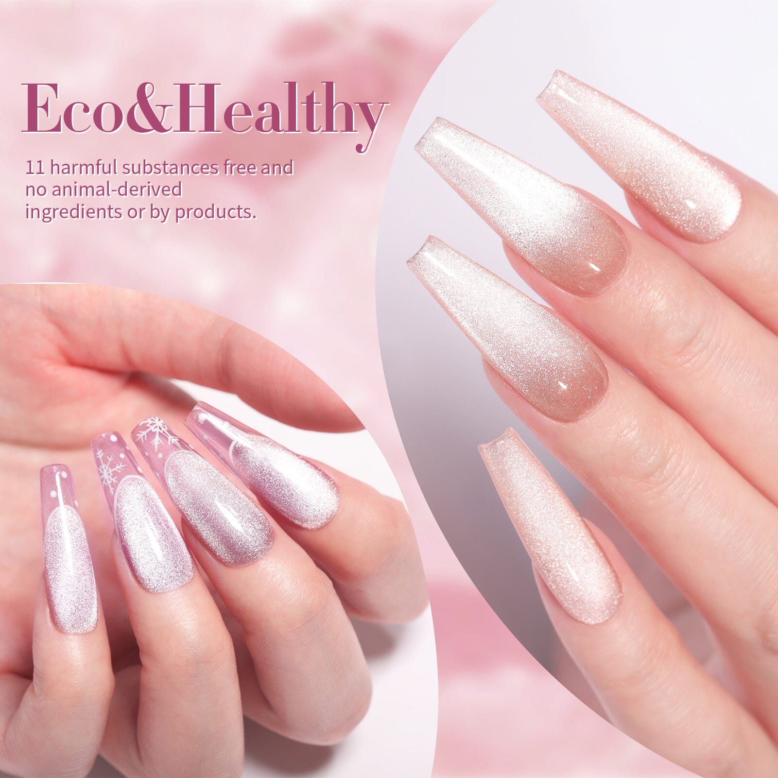 Snowlight - Jelly Pink Magnetic Gel 6 Colors 10ml Gel Nail Polish BORN PRETTY