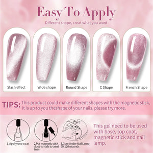 Snowlight - Jelly Pink Magnetic Gel 6 Colors 10ml Gel Nail Polish BORN PRETTY