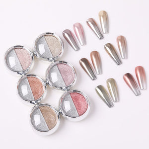 Double Colors Solid Mirror Powder Nail Powder BORN PRETTY