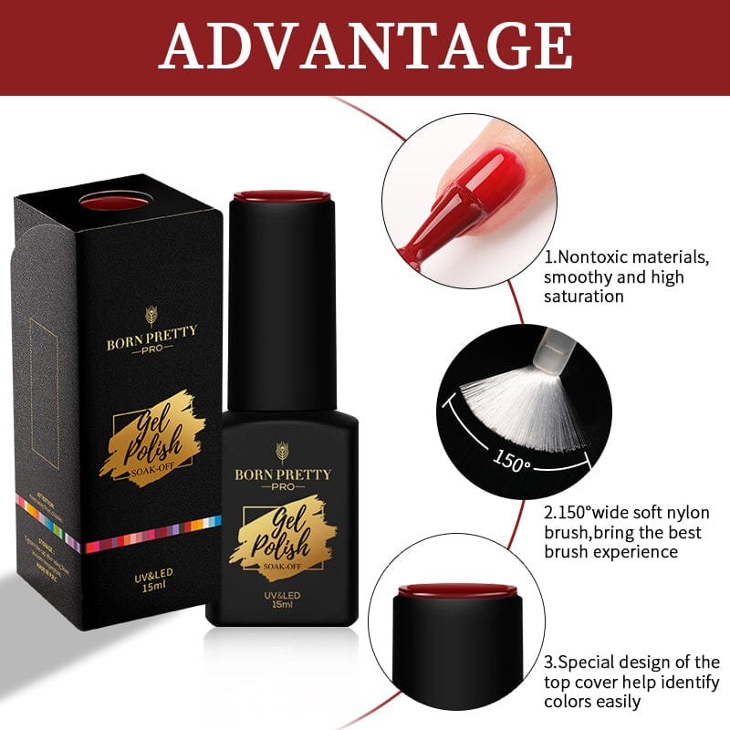 BORN PRETTY Pro 15ml Color Trubuty Series Gel Nail Polish Gel Nail Polish BORN PRETTY
