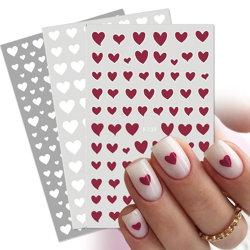 3D Nail Stickers Valentine's Day Love Heart Design Nail Tools BORN PRETTY