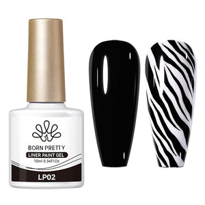 Black Liner Paint Gel 10ml LP02 Gel Nail Polish BORN PRETTY 