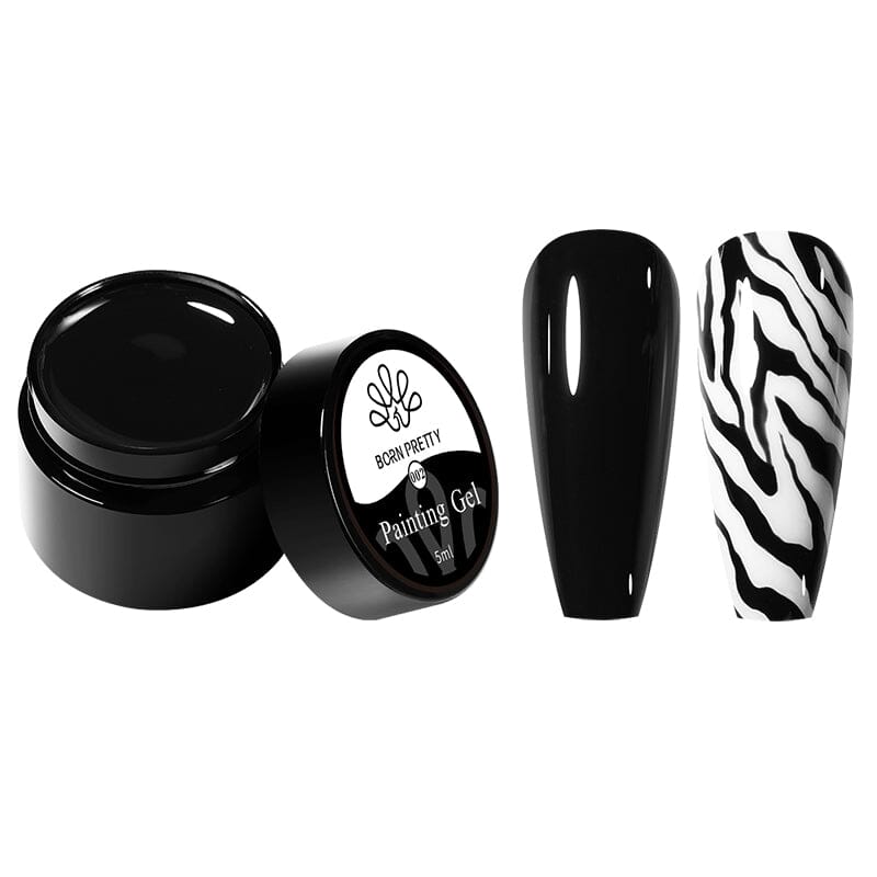 2 in 1 Painting Gel 5ml Black Gel Nail Polish BORN PRETTY 