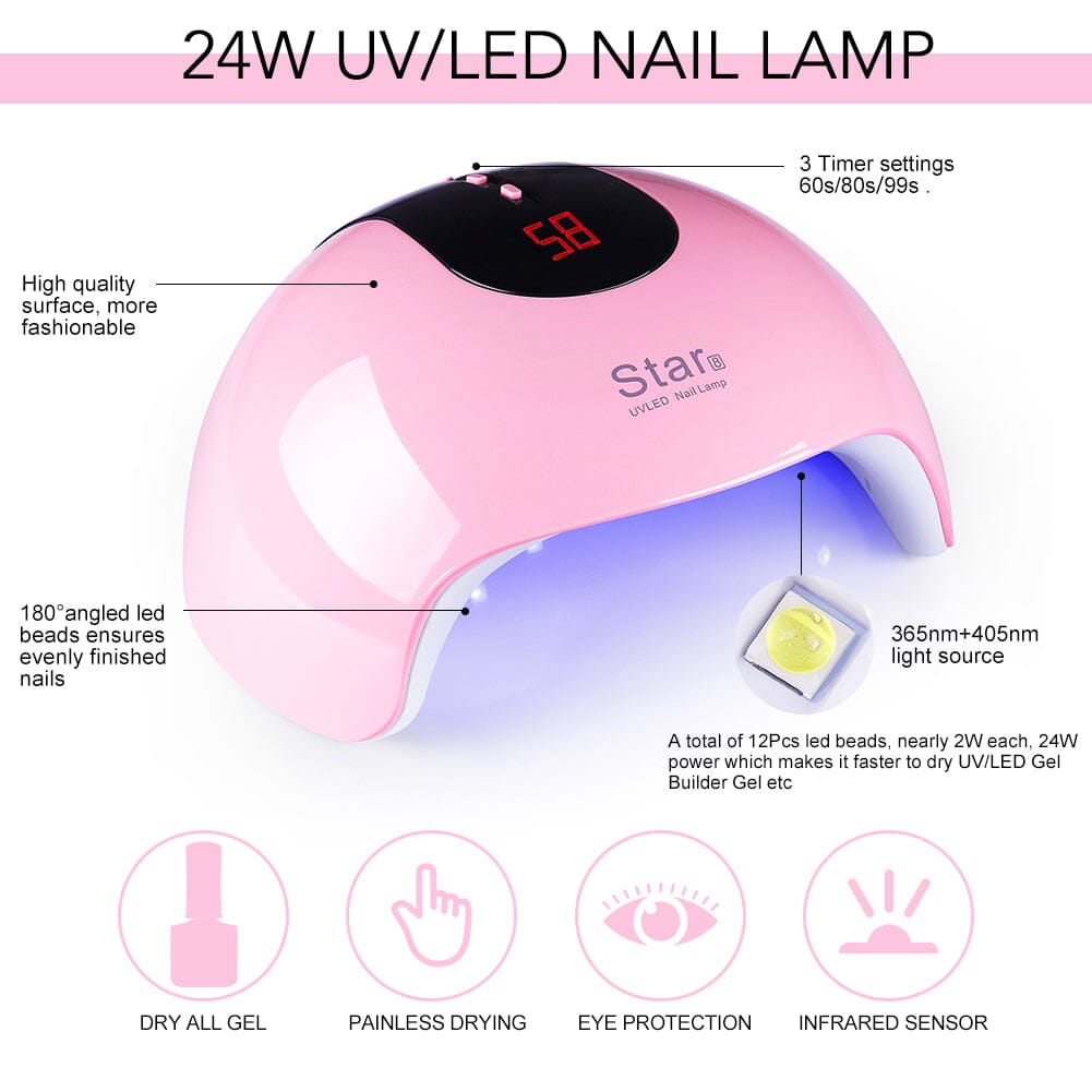 24W UV LED Nail Lamp USB Plug Nail Tools BORN PRETTY 