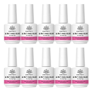 6 in 1 Nail Glue Gel 15ml Gel Nail Polish BORN PRETTY 10 Bottles (20% off) 