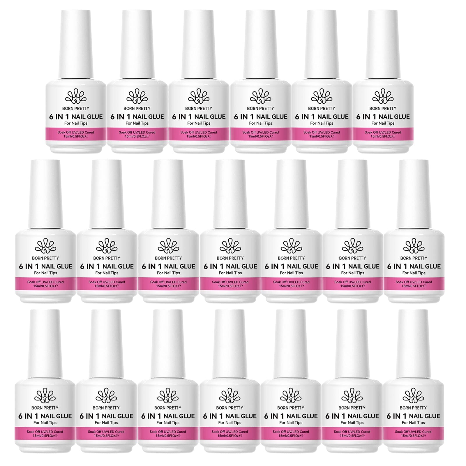 6 in 1 Nail Glue Gel 15ml Gel Nail Polish BORN PRETTY 20 Bottles (25% off) 