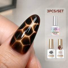 3pcs Set Leopard Cat Magnetic Watercolor Gel 10ml Gel Nail Polish BORN PRETTY 