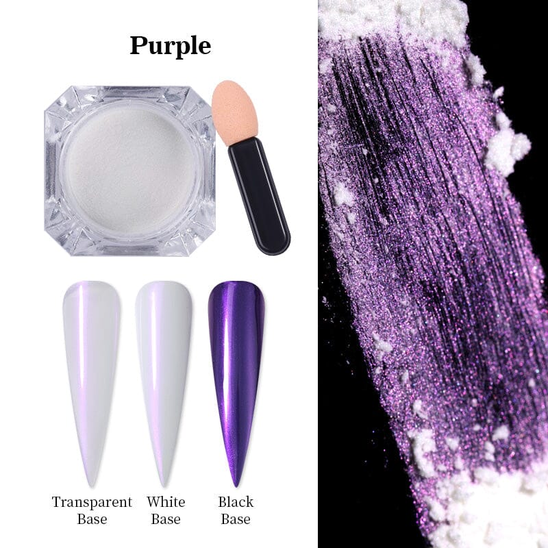 Pearly Shell Nail Powder Nail Powder BORN PRETTY Purple 