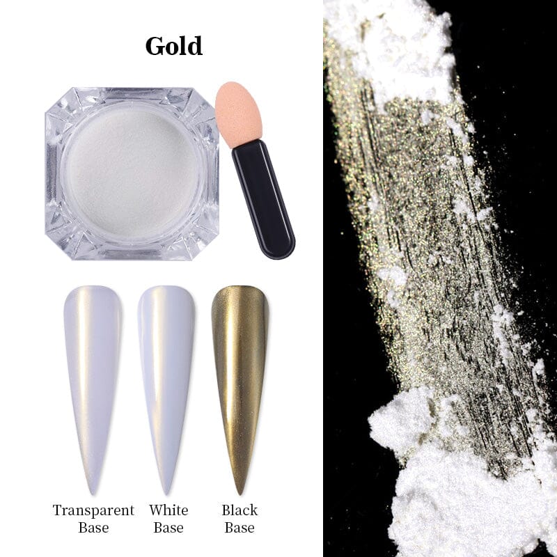 Pearly Shell Nail Powder Nail Powder BORN PRETTY Gold 