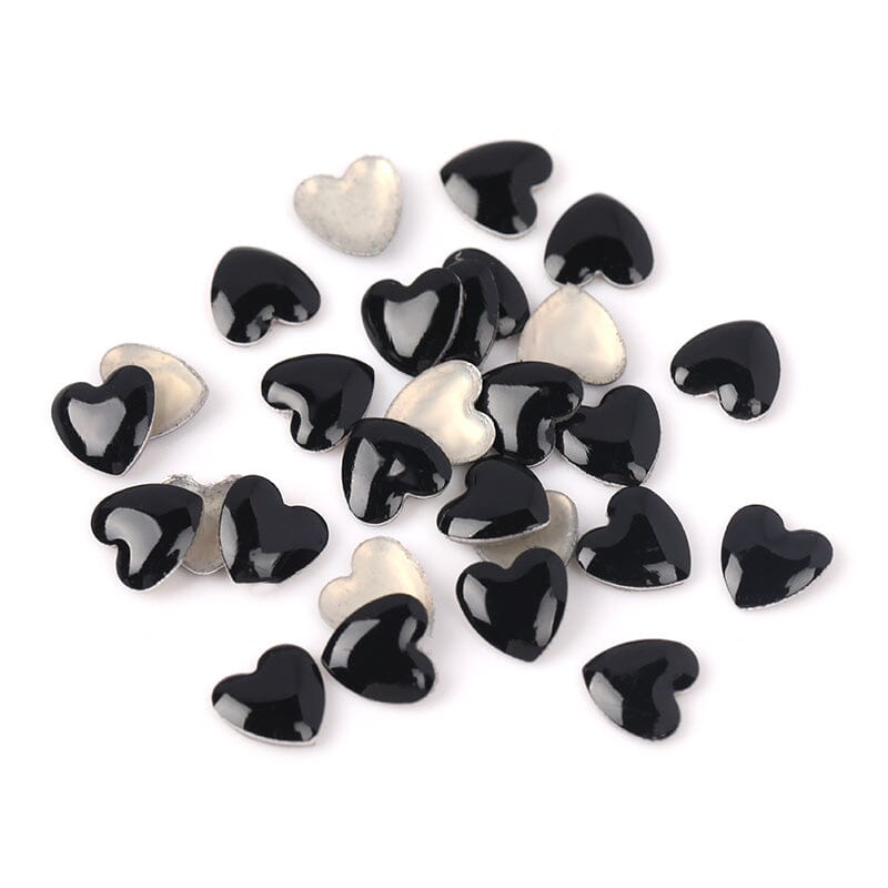 Red Black Heart Valentine's Day 3D Nail Decoration Nail Decoration No Brand 