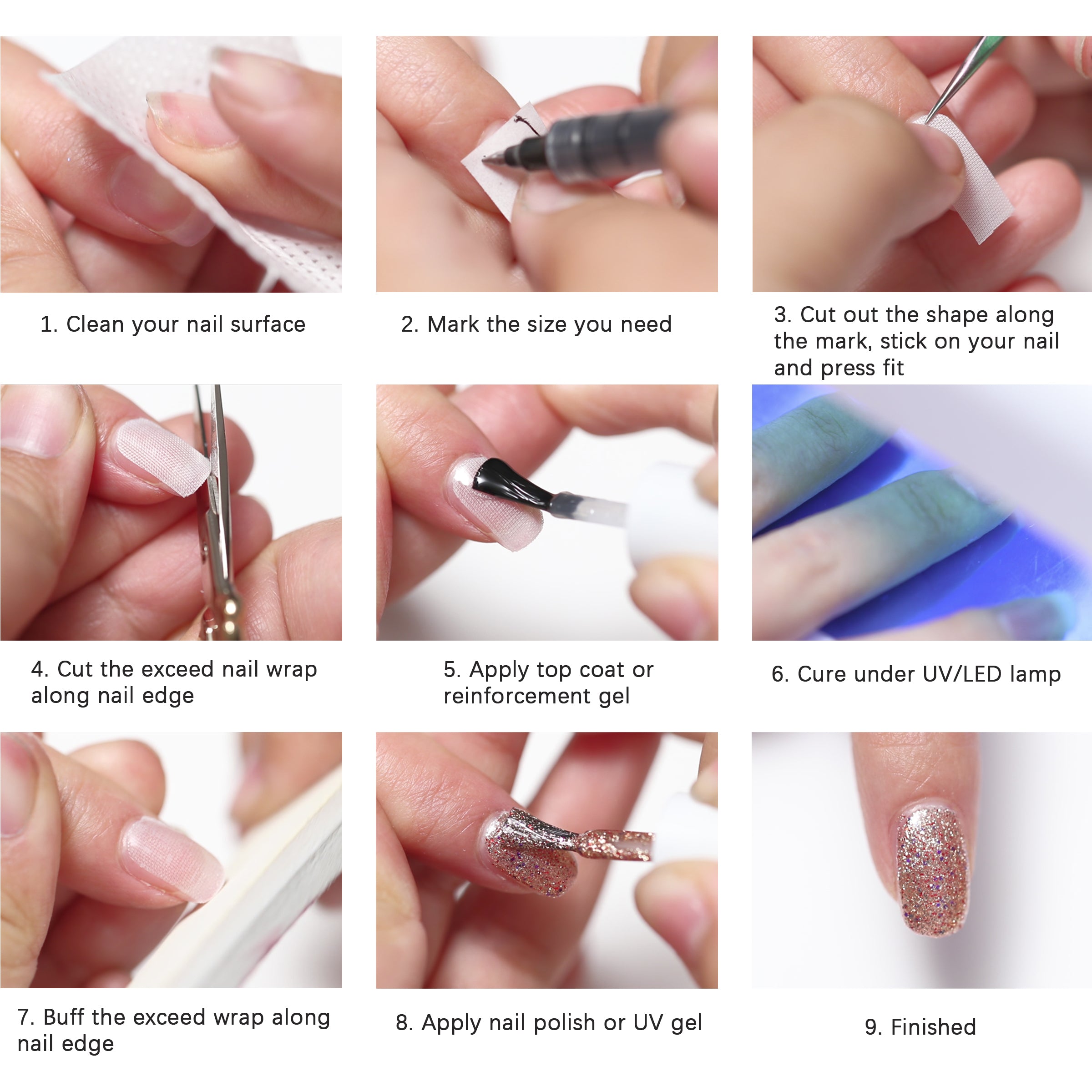 Pansement Ongles Soie Adhésif Protecteur Ongles Renforçant