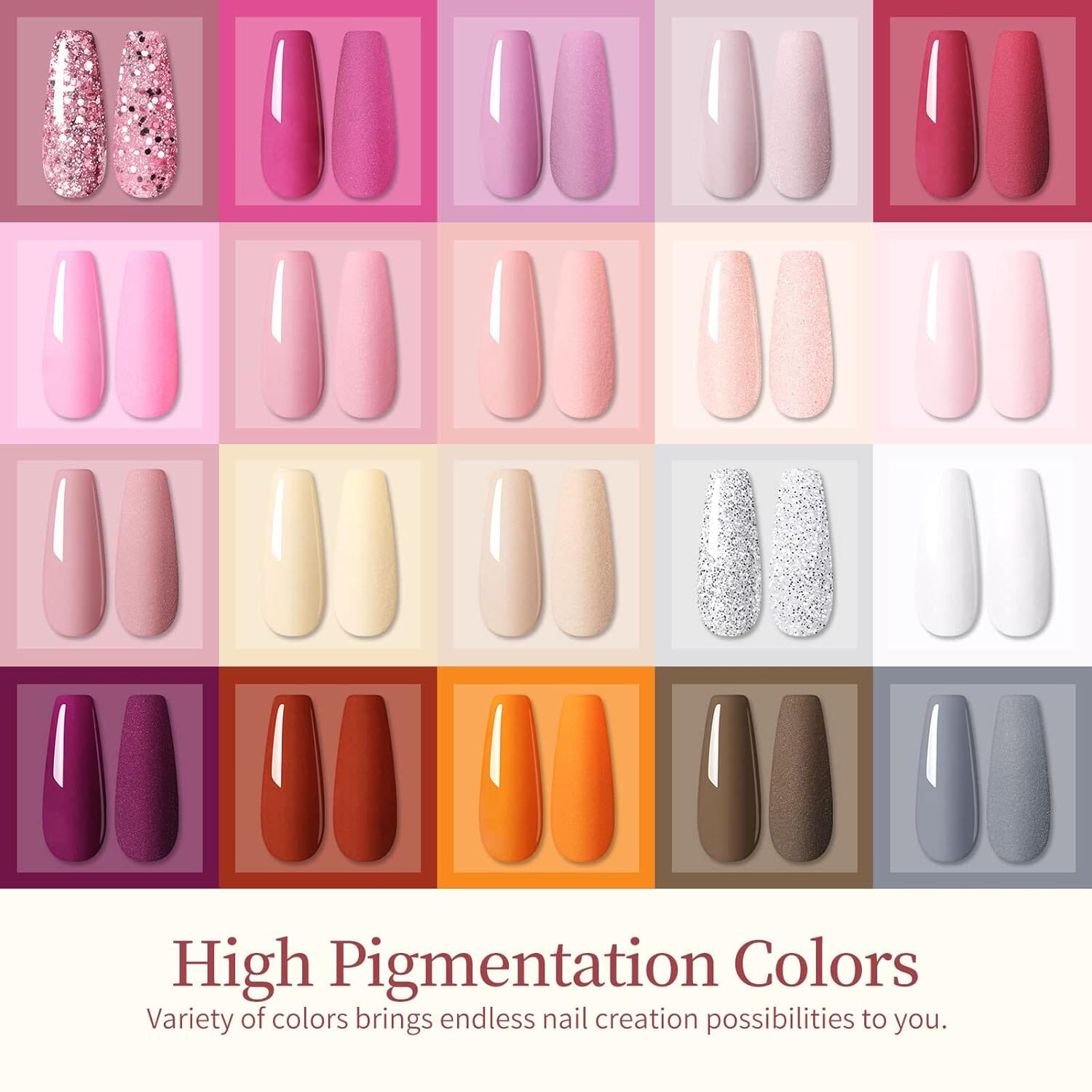 [US ONLY] 20 Colors Dipping Nail Powder Starter Kit with Base&Top, Activator, Brush Saver Nail Powder NICOLE DIARY 