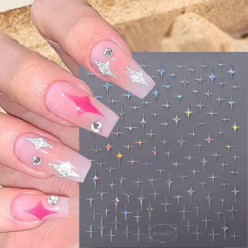 Gradient Star 3D Nail Sticker TH-1036 Nail Sticker BORN PRETTY 