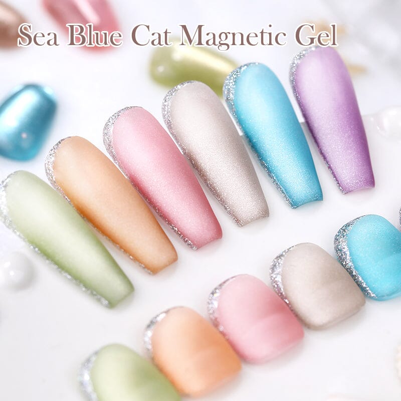 Sea Blue Cat Magnetic Gel 10ml Gel Nail Polish BORN PRETTY 