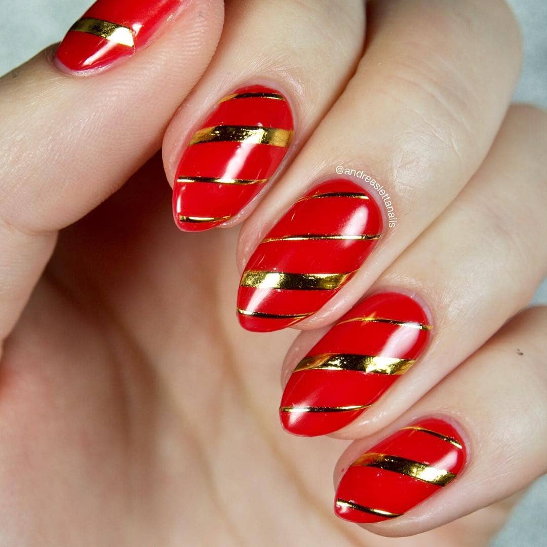 Gold Silver Lines Nail Sticker DIY Nails BORN PRETTY 