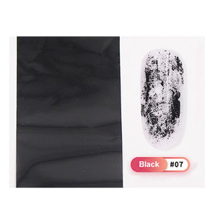 Black #07 Nail Foil Transfer Sticker Nail Art No Brand 