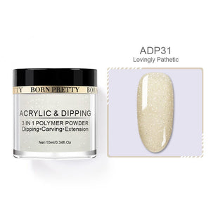3 in 1 Polymer Powder Dipping Carving Extension Acrylic Powder ADP31 10ml Nail Powder BORN PRETTY 