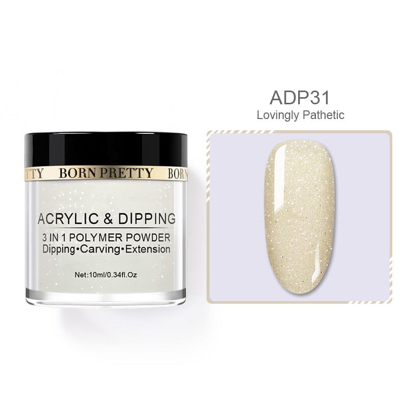 3 in 1 Polymer Powder Dipping Carving Extension Acrylic Powder ADP31 10ml Nail Powder BORN PRETTY 