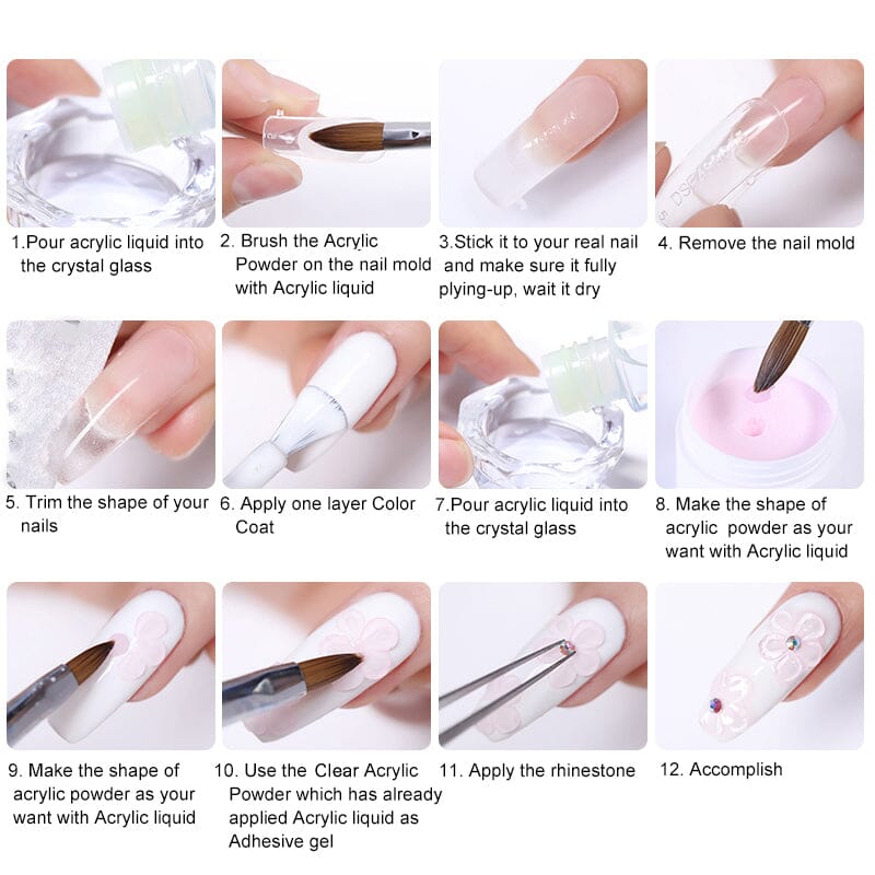 3 in 1 Polymer Powder Dipping Carving Extension Acrylic Powder ADP26 10ml Nail Powder BORN PRETTY 
