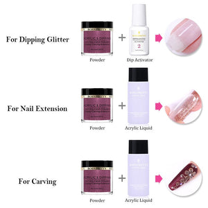 3 in 1 Polymer Powder Dipping Carving Extension Acrylic Powder ADP26 10ml Nail Powder BORN PRETTY 