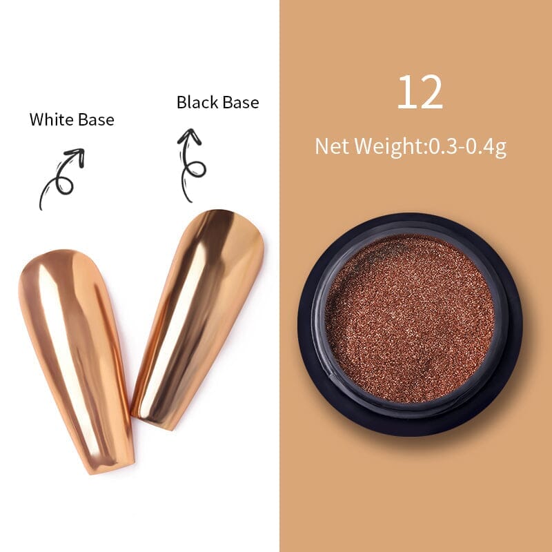 Metallic Mirror Effect Chrome Nail Powder #12 Nail Powder BORN PRETTY 