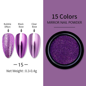 Metallic Mirror Effect Chrome Nail Powder #15 Nail Powder BORN PRETTY 