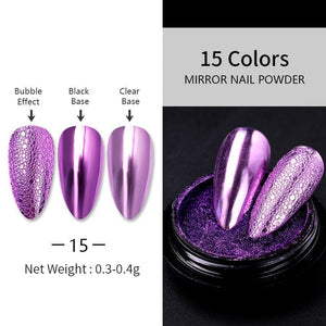 Metallic Mirror Effect Chrome Nail Powder #15 Nail Powder BORN PRETTY 