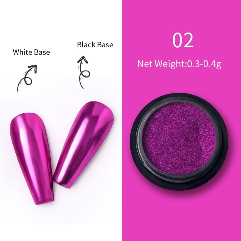 Metallic Mirror Effect Chrome Nail Powder #02 Nail Powder BORN PRETTY 