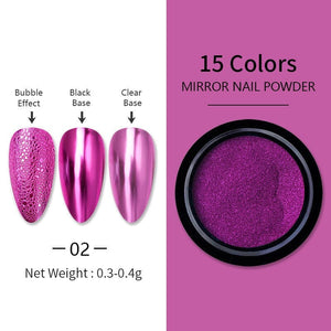 Metallic Mirror Effect Chrome Nail Powder #02 Nail Powder BORN PRETTY 