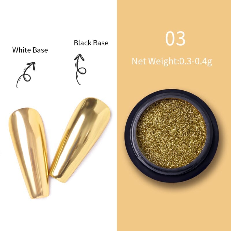 Metallic Mirror Effect Chrome Nail Powder #03 Nail Powder BORN PRETTY 