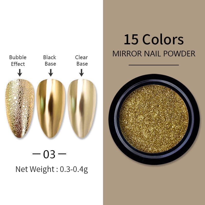 Metallic Mirror Effect Chrome Nail Powder #03 Nail Powder BORN PRETTY 