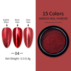 Metallic Mirror Effect Chrome Nail Powder #04 Nail Powder BORN PRETTY 