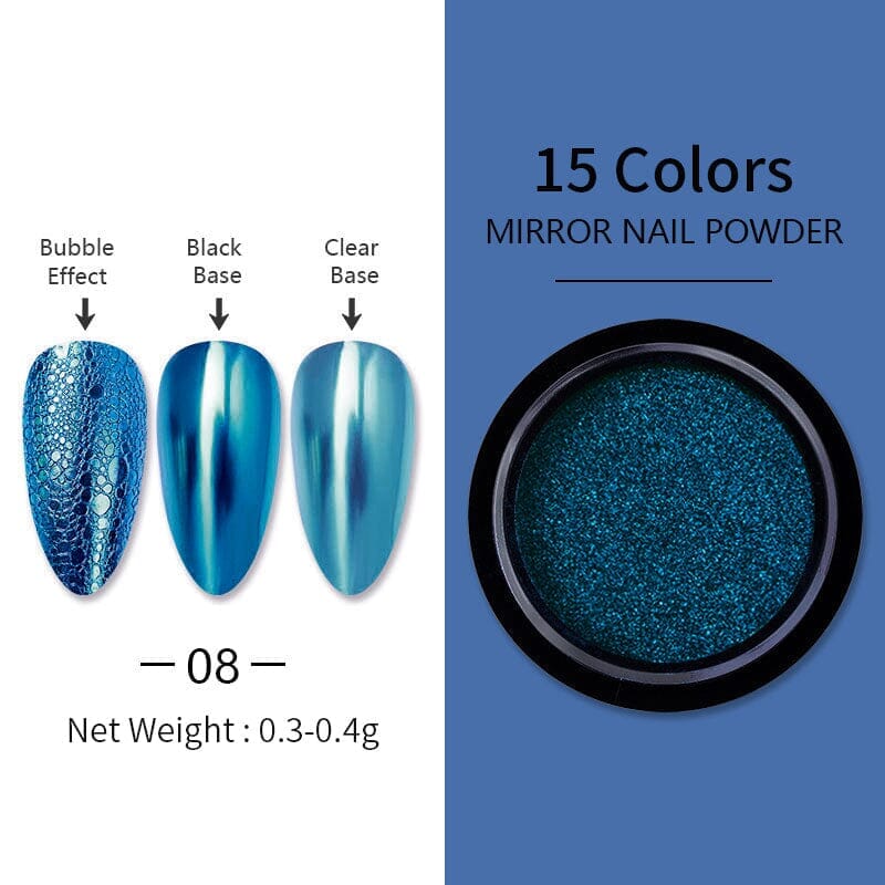 Metallic Mirror Effect Chrome Nail Powder #08 Nail Powder BORN PRETTY 