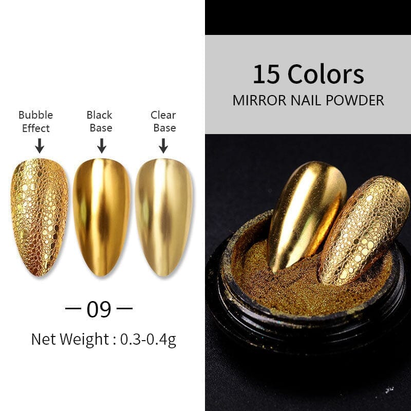 Metallic Mirror Effect Chrome Nail Powder #09 Nail Powder BORN PRETTY 