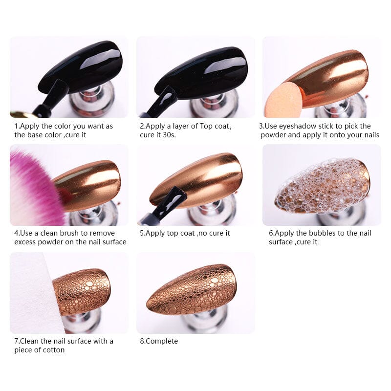 Metallic Mirror Effect Chrome Nail Powder Nail Powder BORN PRETTY 