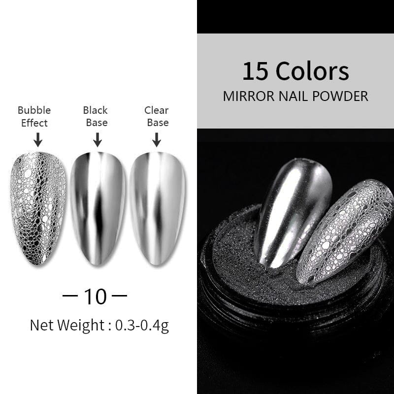 Metallic Mirror Effect Chrome Nail Powder Nail Powder BORN PRETTY 10 