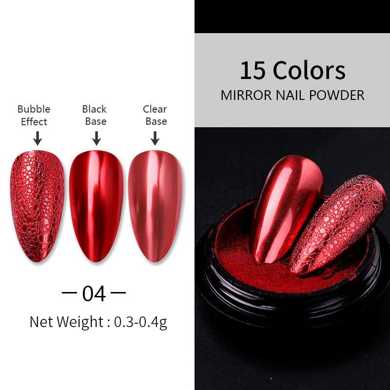 Metallic Mirror Effect Chrome Nail Powder Nail Powder BORN PRETTY 4 