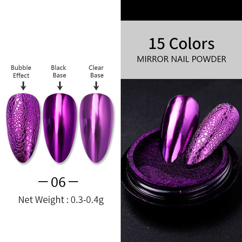 Metallic Mirror Effect Chrome Nail Powder Nail Powder BORN PRETTY 6 